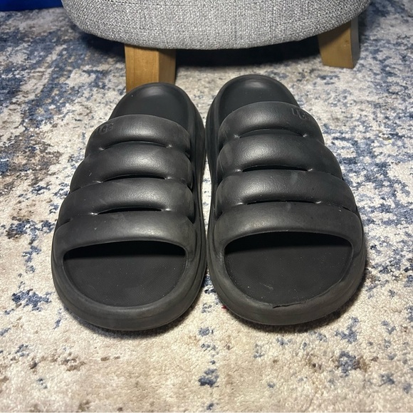 Ugg Sport Yeah Black Rubber Slip-On Sandals Size 10 - Picture 5 of 10